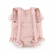 Vista trasera mochila Olivia mostrando correas ajustables acolchadas rosa
