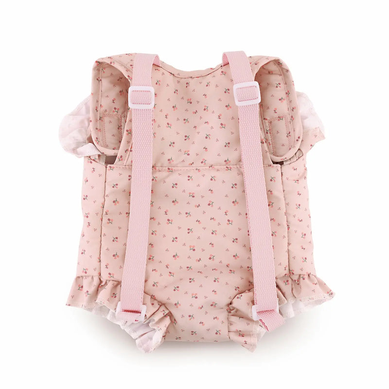 Vista trasera mochila Olivia mostrando correas ajustables acolchadas rosa
