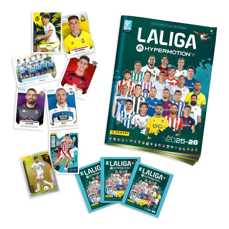 Pack Álbum + 4 Sobres Cromos Liga Hypermotion 2025/26 Panini