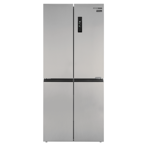 Frigorífico americano Cross Door Infiniton AMCB-415CD82XET en acero inoxidable, con cuatro puertas y display táctil de control en la puerta