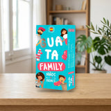 Asmodee Guatafamily (GTFAM) sobre una mesa de madera