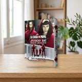 Asmodee LA casa De Papel Roles Ocultos (LRCPRO01) sobre una mesa de madera