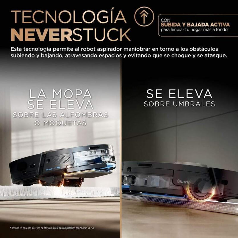 Robot Aspirador Shark RV2800ZEEU con Fregado y Autovaciado
