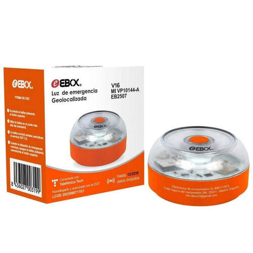 Baliza V16 Ebox EB2507 geolocalizable IoT homologada DGT magnética LED