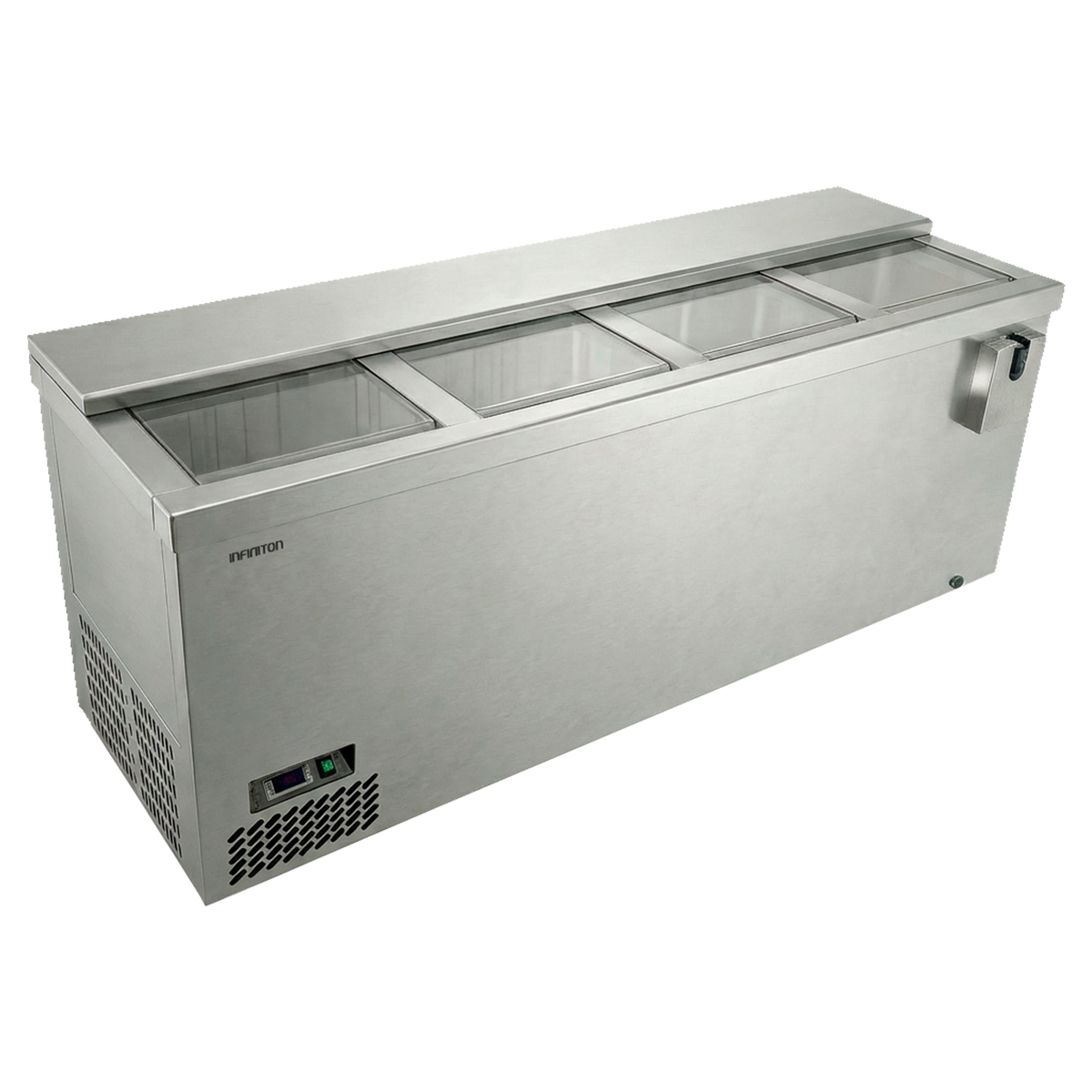 Botellero refrigerador Infiniton BCL-20H86XC4 de 612 litros en acero inoxidable con puertas correderas para hostelería