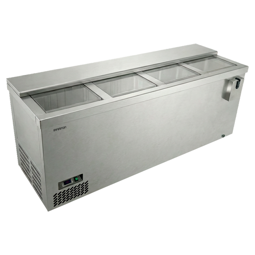 Botellero refrigerador Infiniton BCL-20H86XC4 de 612 litros en acero inoxidable con puertas correderas para hostelería