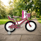 Bicicleta UMIT Lydia 16" para Niñas con Cesta (J1661) en el parque