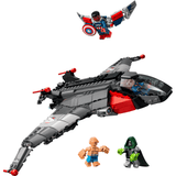 Quinjet LEGO 76347 montado con Cíclope, el Doctor Doom, la Cosa y el Capitán América