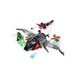 Quinjet LEGO 76347 disparando con el Capitán América volando