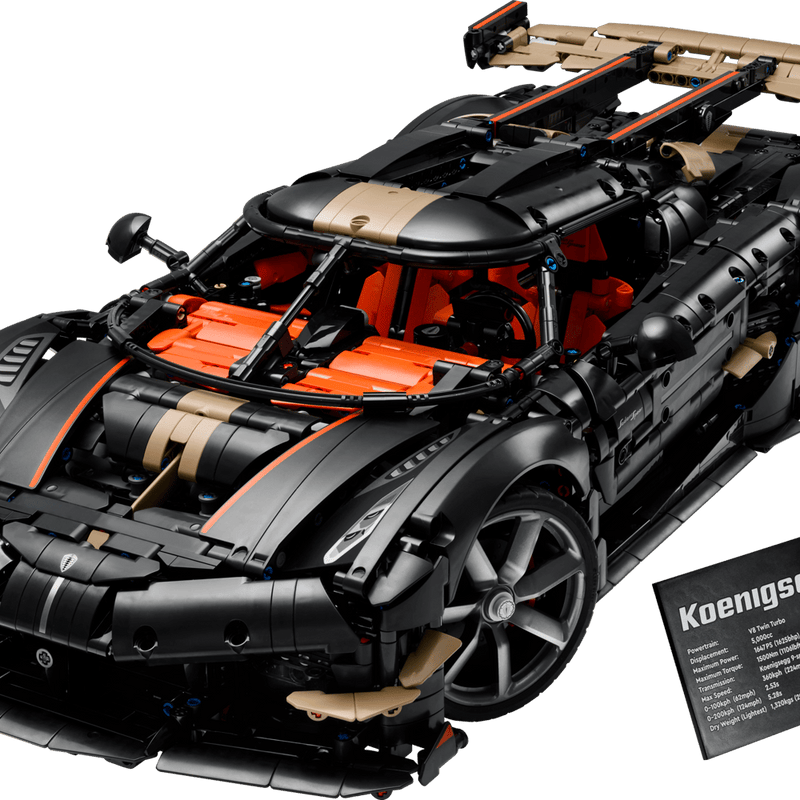 Megacar Koenigsegg Sadair's Spear LEGO Technic 42232 montado