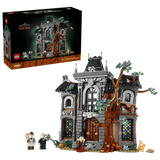 Caja del LEGO Icons Mansión de la Alcaldesa 11383 con el modelo montado