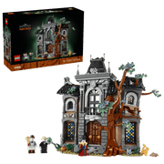 Caja del LEGO Icons Mansión de la Alcaldesa 11383 con el modelo montado