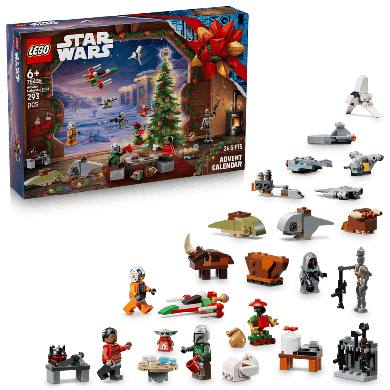 Calendario LEGO Star Wars 75456 con sus minifiguras y vehículos