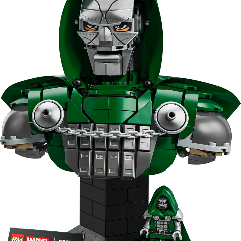 Busto del Doctor Doom LEGO Marvel 76345 montado