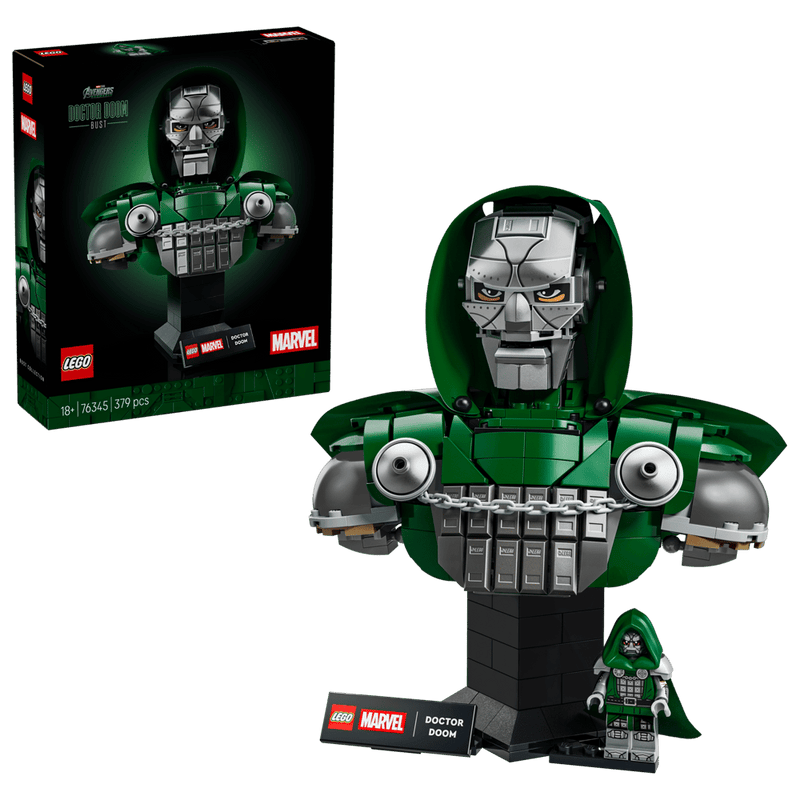 Caja del LEGO Marvel 76345 Busto del Doctor Doom