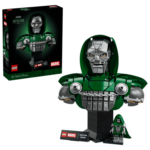 Caja del LEGO Marvel 76345 Busto del Doctor Doom