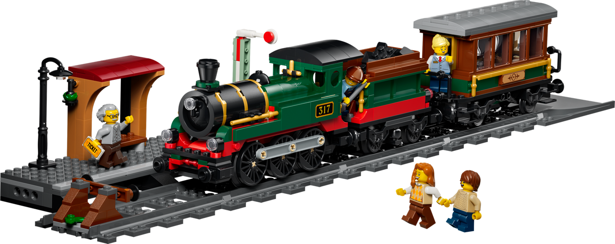 LEGO City Tren de Vapor Clásico 60511 con locomotora, ténder y vagón de pasajeros