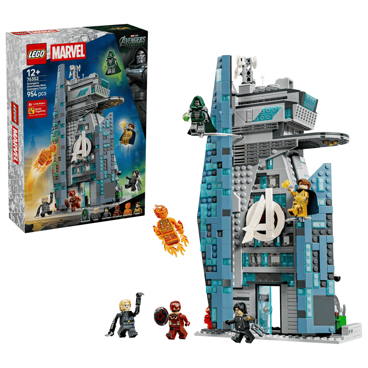 LEGO Marvel Nueva Torre Vengadores de Avengers: Doomsday 76352 con su caja