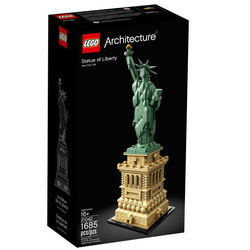caja del set LEGO 21042 estatua de la libertad architecture

