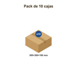 Pack de 10 cajas de cartón 300 × 300 × 160 mm