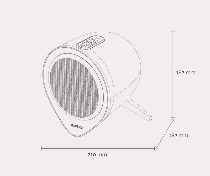 Calefactor Cerámico Artica ATVCER1500B 1500W Blanco