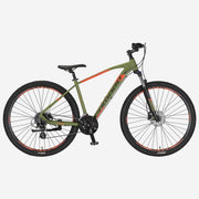 Bicicleta de montaña UMIT Camaro 29 pulgadas verde con frenos de disco hidráulicos y suspensión, cuadro de aluminio