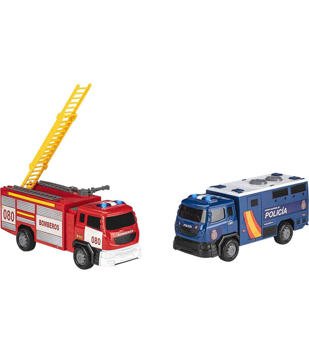 Toy Planet Police or Fire Truck Light and Sound (245P4)