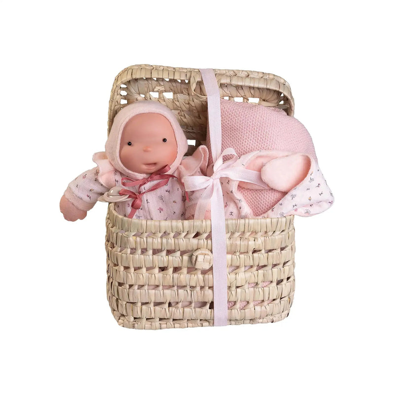 Canastilla con Ariel para los papis y el bebé. Organic doll — Muñecas Antonio Juan, ref. 86326 (vista 2)