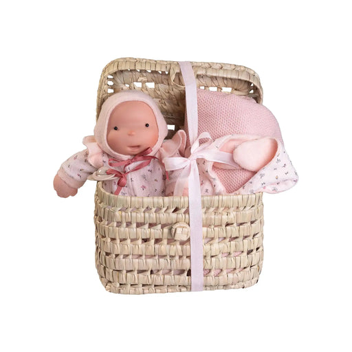 Canastilla con Ariel para los papis y el bebé. Organic doll — Muñecas Antonio Juan, ref. 86326 (vista 2)