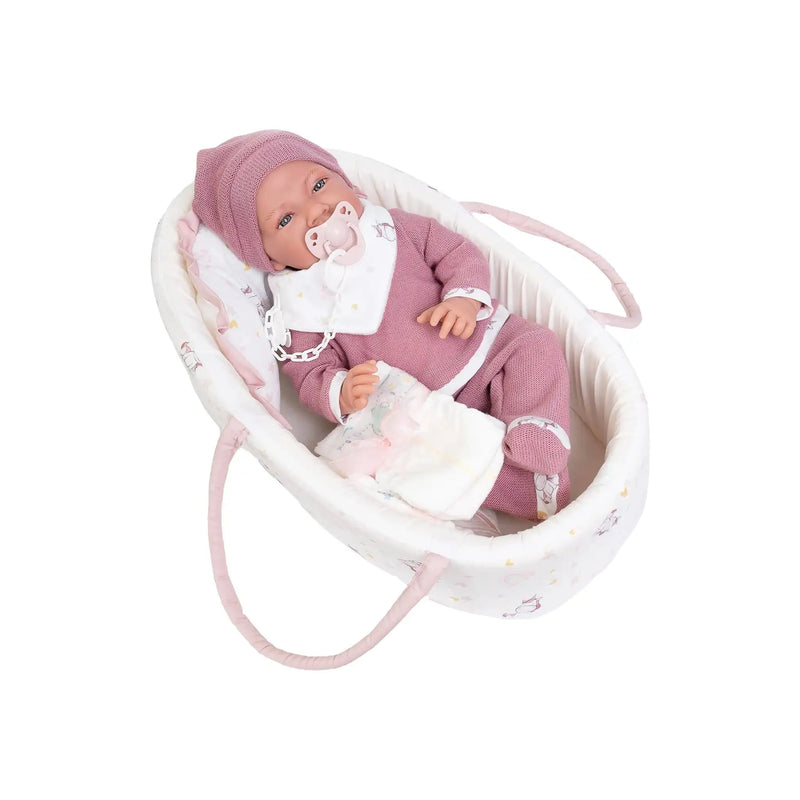 Capazo Unicornios para Muñecas hasta 42 cm — Muñecas Antonio Juan, ref. 92107 (vista 3)