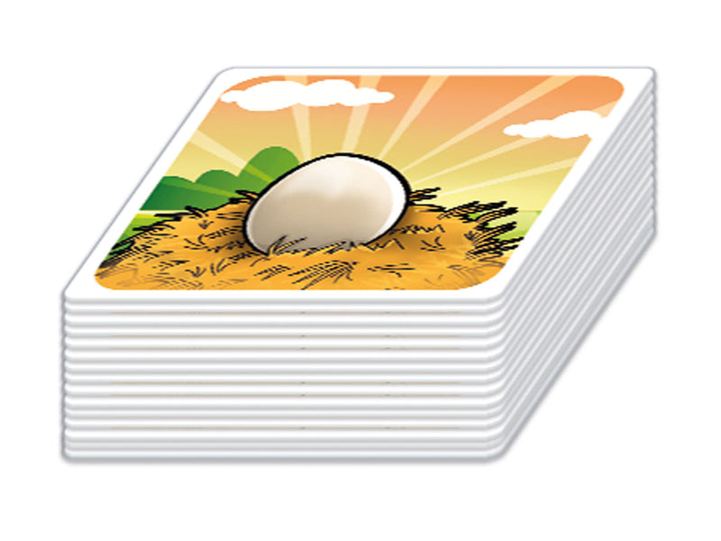 Mazo de cartas del Co-co-pio de Cayro 7010 con la carta del huevo encima