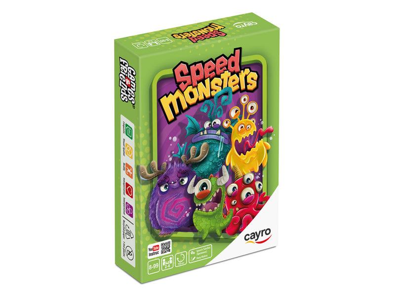 Caja del Speed Monsters de Cayro (ref. 7018): juego de cartas de rapidez y letras para 2-6 jugadores desde 8 años