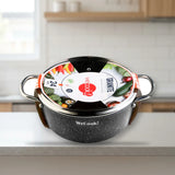 Cazuela WeCook GRANITE 28cm con Tapa - Aluminio Forjado Inducción - Ref. 73028
