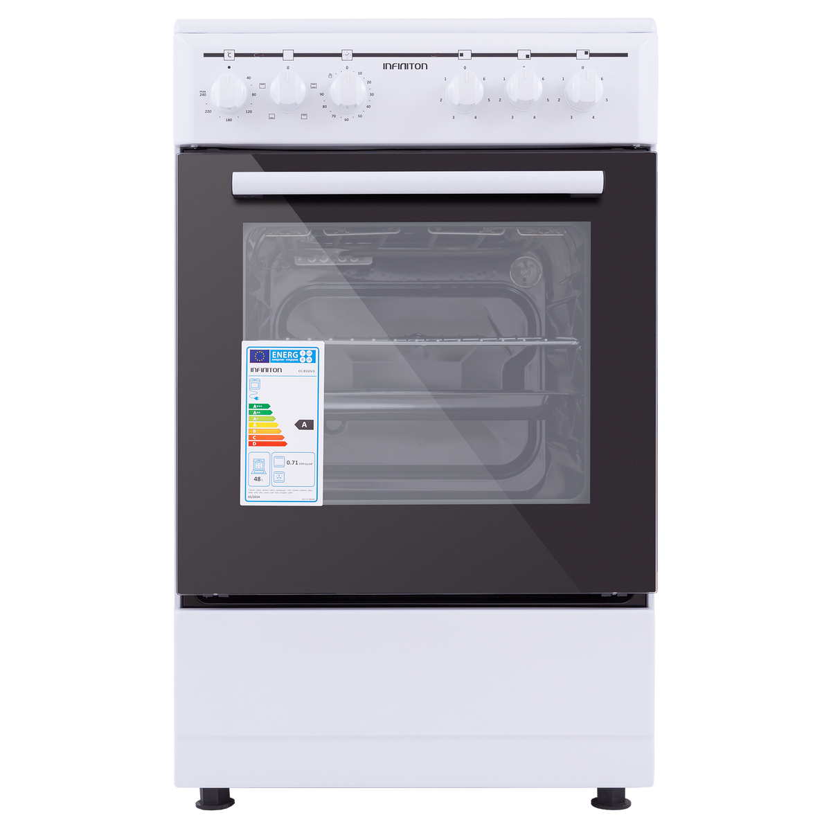Cocina Infiniton CC-V350G 43L Blanco - vista frontal