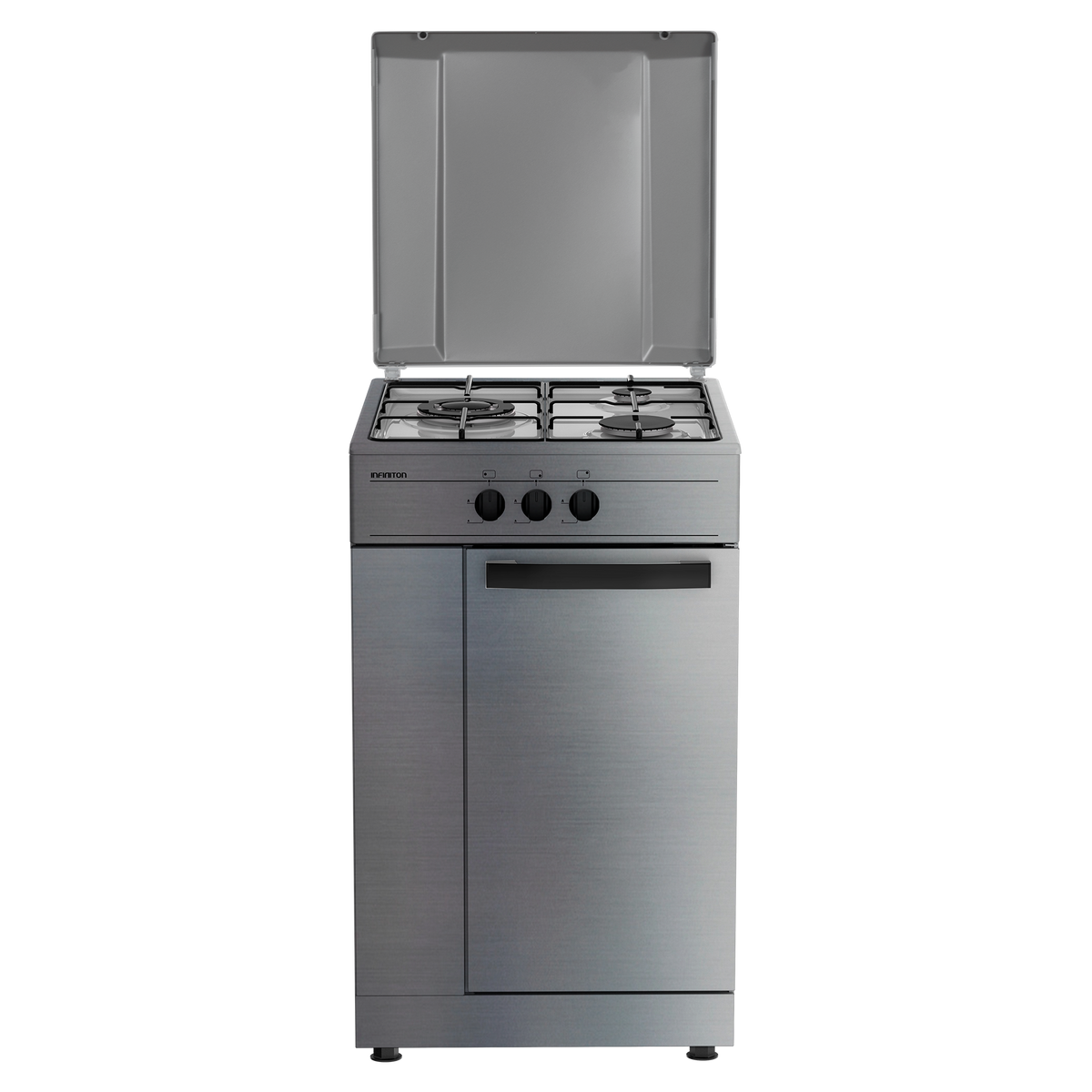 Cocina Infiniton CC3AC Plata - vista frontal