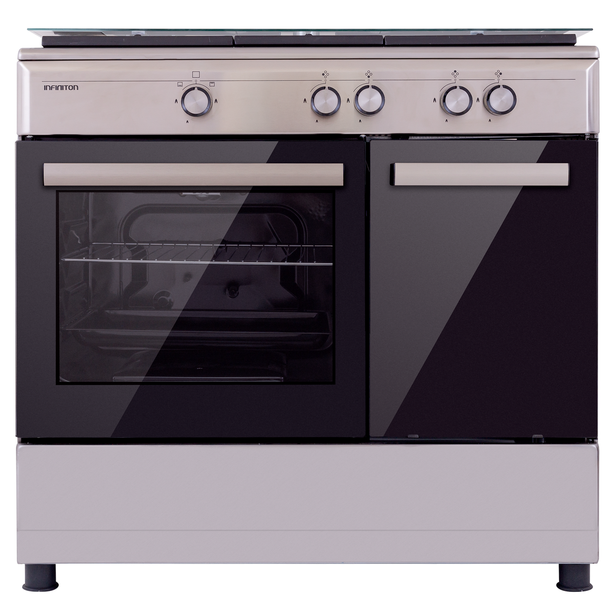 Cocina Infiniton CC90X2W4F 60L Inox - vista frontal
