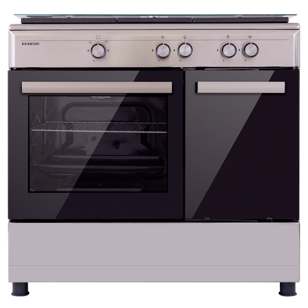 Cocina Infiniton CC90X2W4F 60L Inox - vista frontal