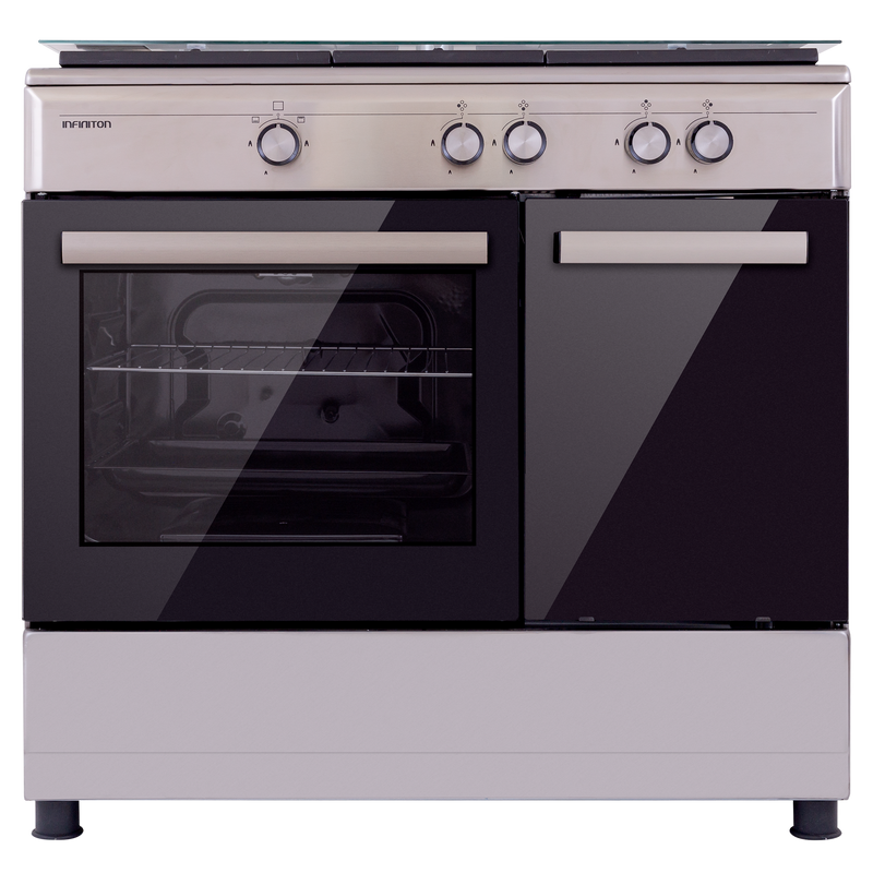 Cocina Infiniton CC90X2W4F 60L Inox - vista frontal