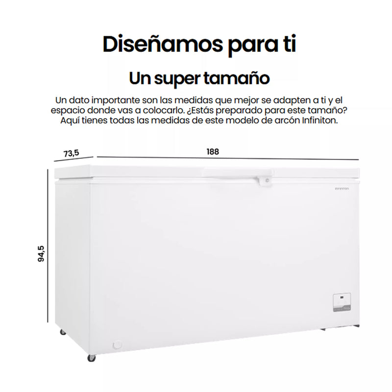 Arcón Congelador Infiniton CH-70H86WEH 700 L Blanco