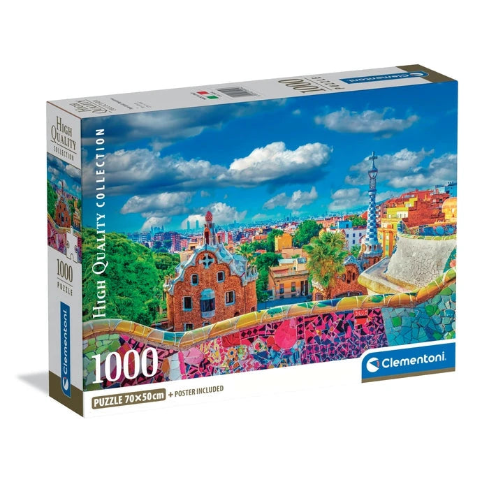 Caja de Puzzle 1000 Clementoni Park Güell, Barcelona (39954)