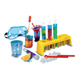 Gafas de protección, probetas, vaso de precipitados, embudo y pipeta del Laboratorio de Química Clementoni 55082