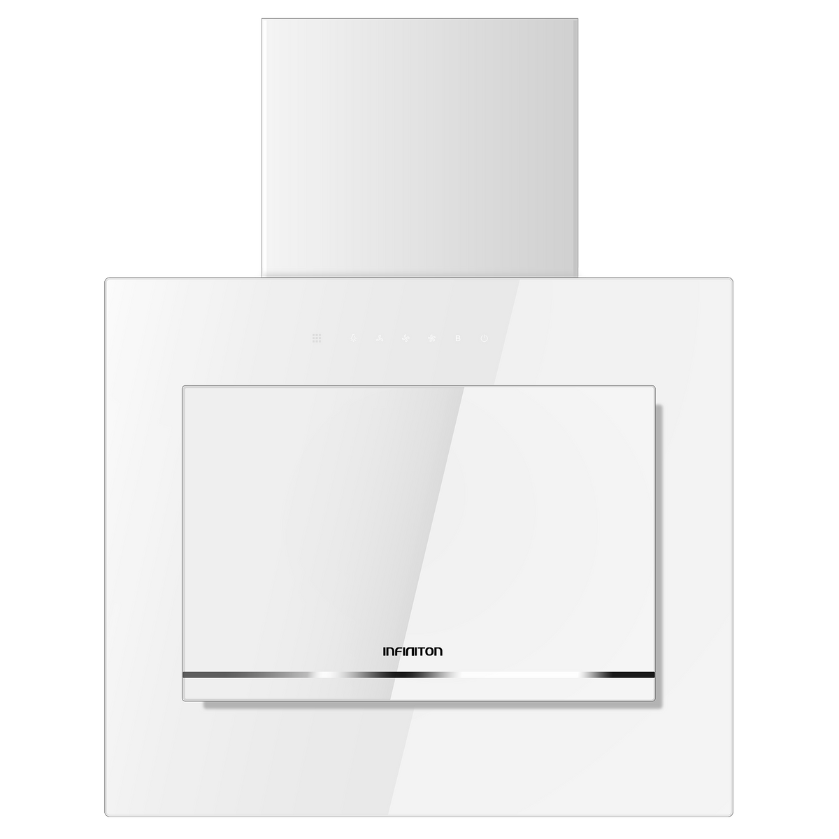 Campana extractora Infiniton CMPTRAL-BLC63U 60 cm Cristal blanco - vista frontal