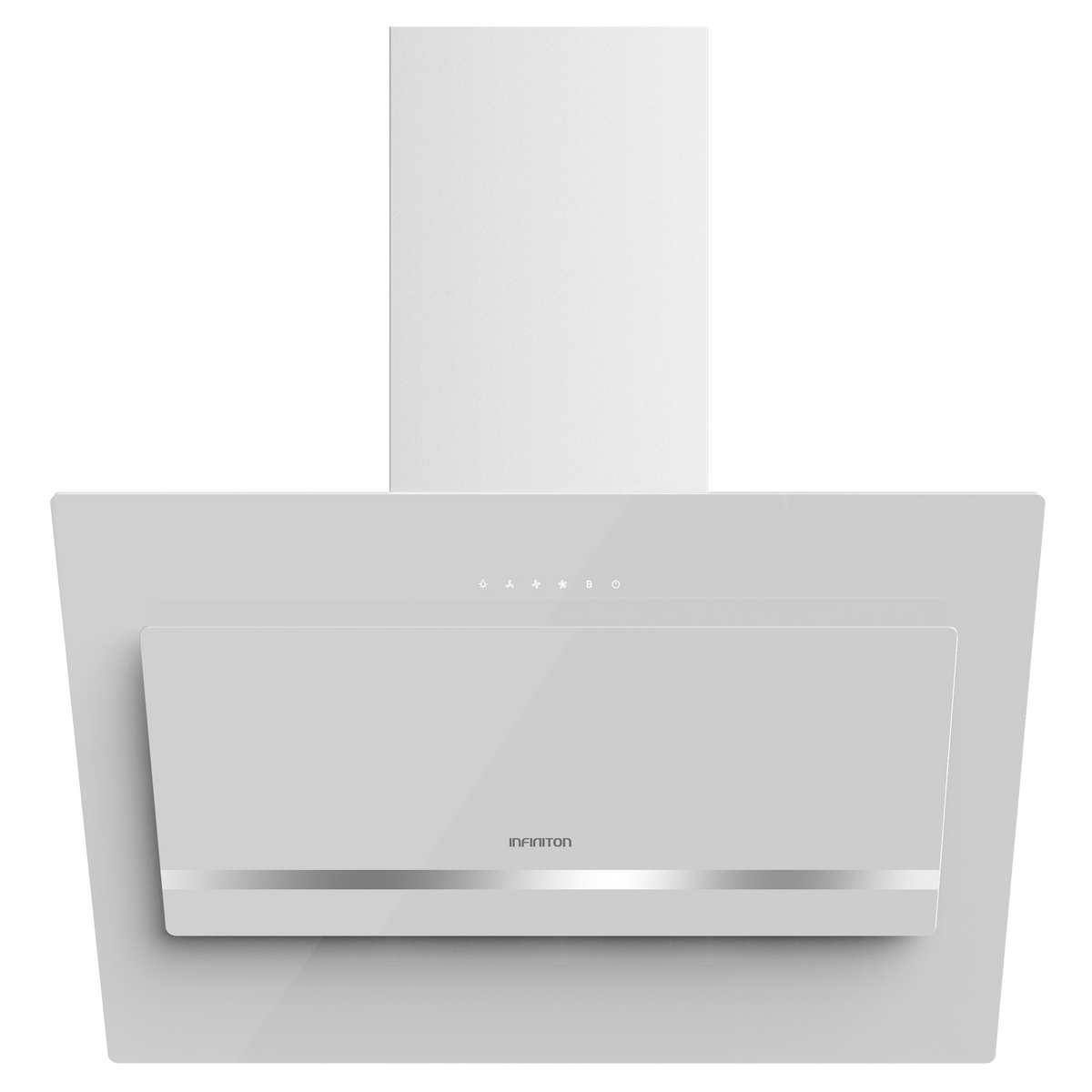 Campana extractora Infiniton CMPTRAL-WT90U 89,6 cm Cristal blanco - vista frontal