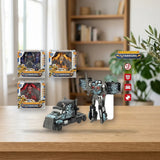 Color Baby Robot transformable Warriors Fighters (49437) sobre una mesa de madera