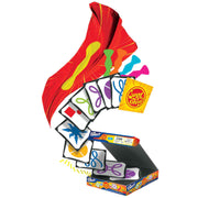 contenido del jungle speed giant con bandera y cartas
