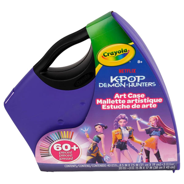 Maletín del Artista Crayola K-Pop Demon Hunters 04-1310, vista frontal cerrado
