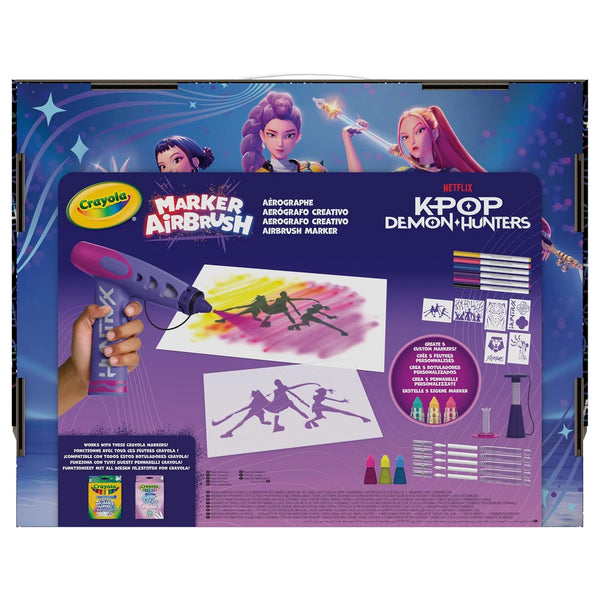 Crayola Combo 2 en 1 Aerógrafo K-Pop Demon Hunters 74-7873: caja frontal