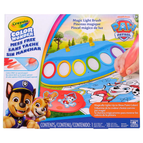 Caja del pincel mágico luminoso Crayola Color Wonder Paw Patrol 75-7204, vista frontal