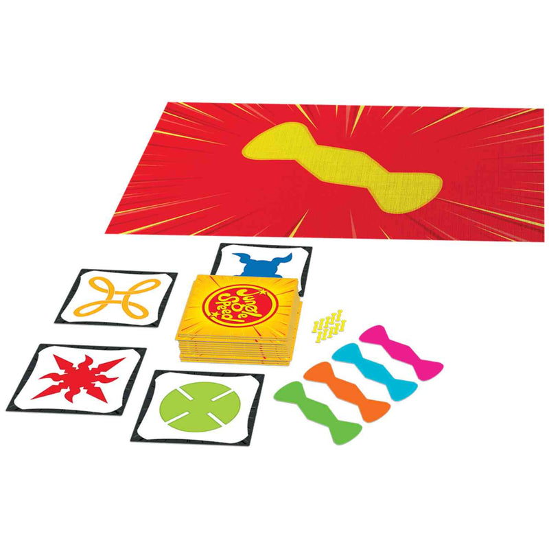 detalle de las cartas y tokens de jungle speed versión gigante
