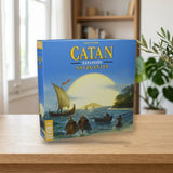 Catan Navegantes - Expansión Devir sobre una mesa de madera